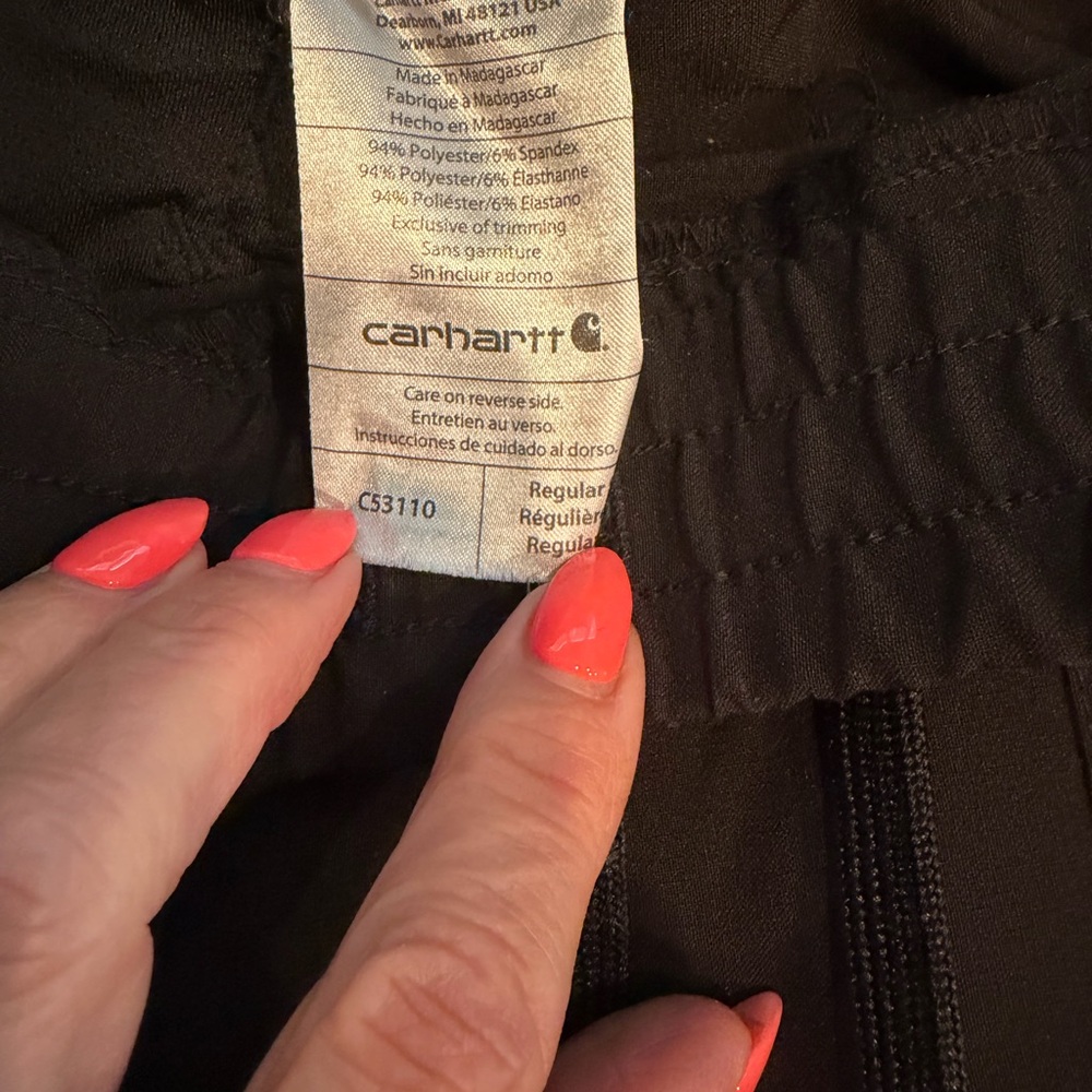 Carhartt Black Women's Jogger Scrubs with Drawstring - Picture 2 of 4